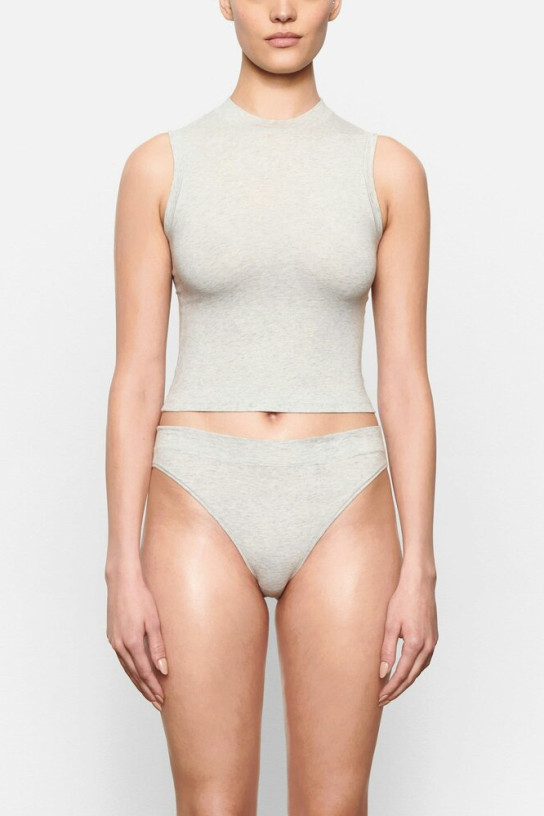Skims Cotton Jersey Cheeky Tanga