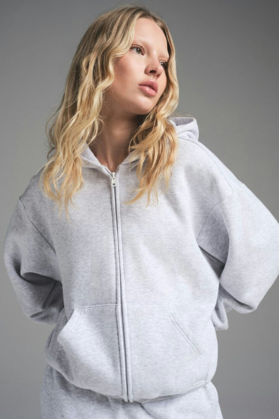 Skims Cotton Fleece Classic Zip Up Hoodie