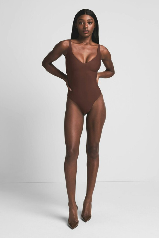 Skims Body Unlined Plunge Thong Bodysuit