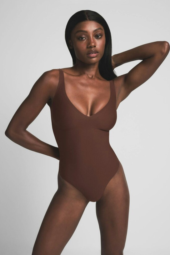 Skims Body Unlined Plunge Thong Bodysuit