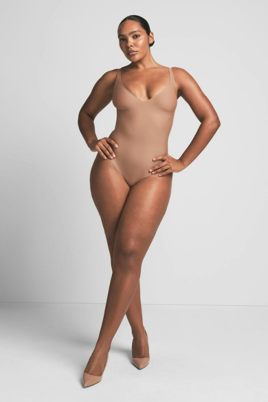 Skims Body Unlined Plunge Thong Bodysuit