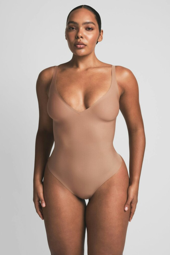 Skims Body Unlined Plunge Thong Bodysuit