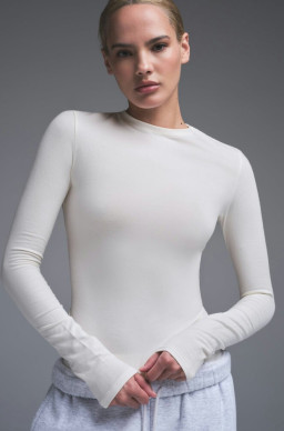 Skims Cotton Jersey Long Sleeve T-Shirt