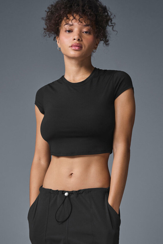 Alo Alosoft Crop Finesse Short Sleeve