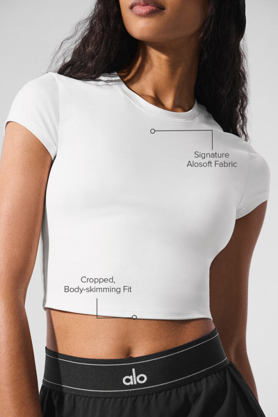 Alo Alosoft Crop Finesse Short Sleeve