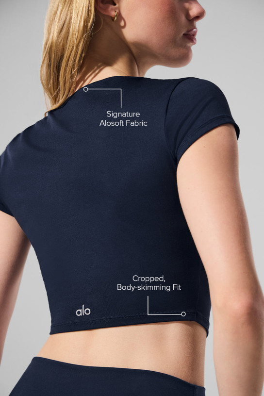 Alo Alosoft Crop Finesse Short Sleeve