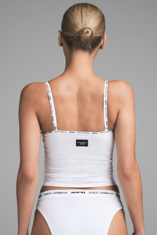 Dolce & Gabbana x Skims Cotton Jersey Scoop Neck Cami
