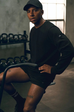 Alo Waffle Lounge Long Sleeve Crew (men)