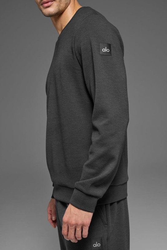 Alo Waffle Lounge Long Sleeve Crew (men)