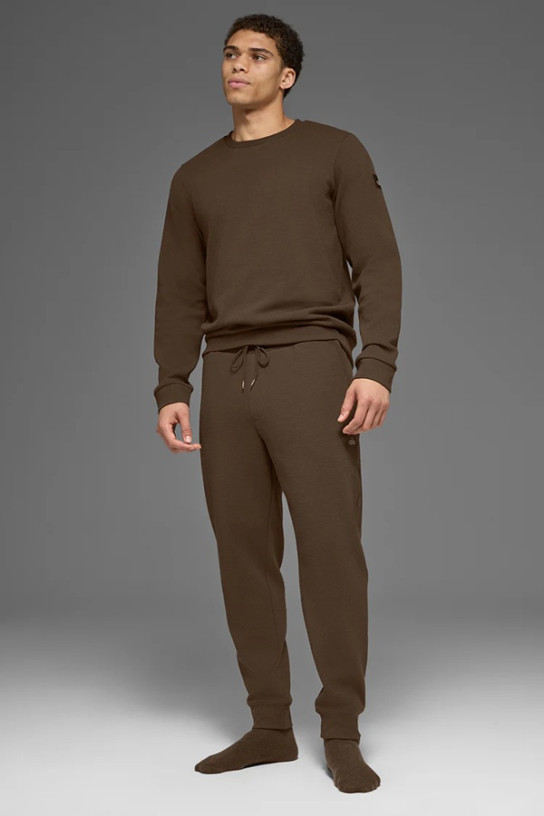 Alo Waffle Lounge Long Sleeve Crew (men)